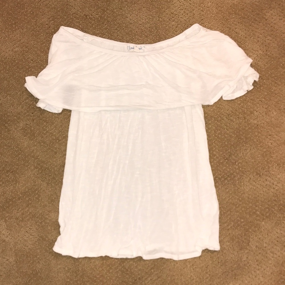White off the shoulder top
